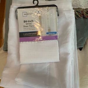 White Sheer Curtain Panels